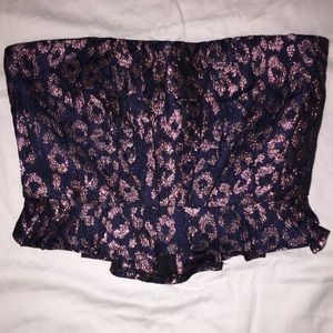 Pink and blue tube top